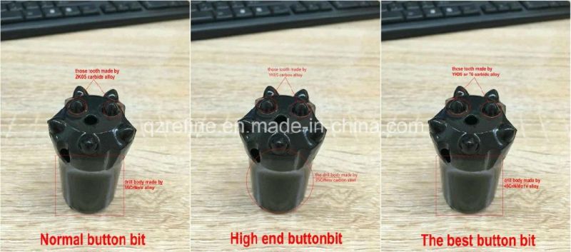 34mm Best Carbide Taper Button Bore Bit for Hard Quarry