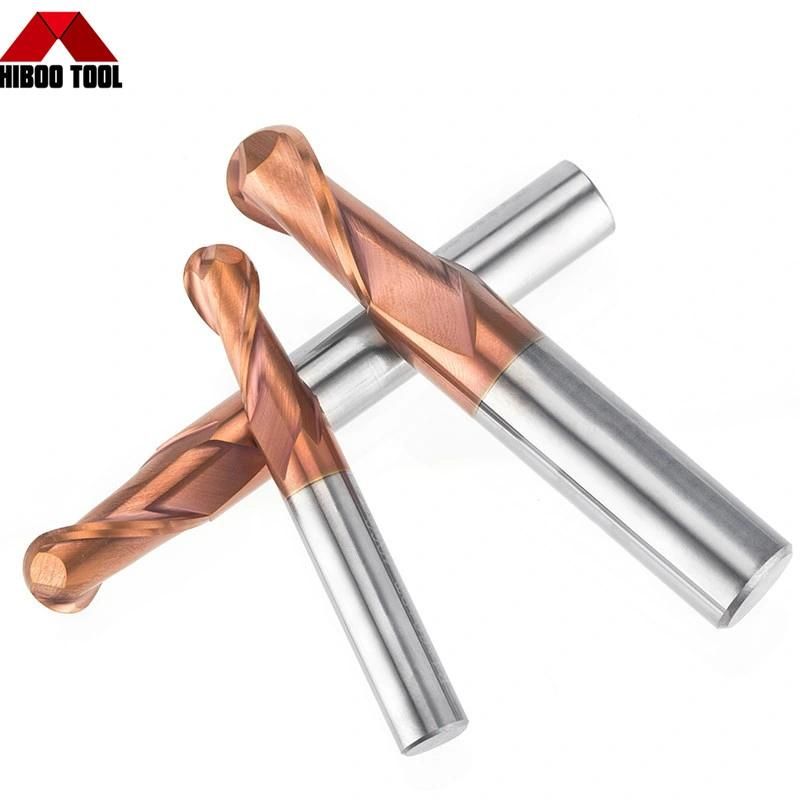 Cheap Price HRC58 Copper Coating Ball Nose End Mill