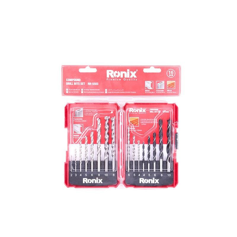 Ronix Model Rh-5583 Compound Concrete Metal Wood Drill Bit Set