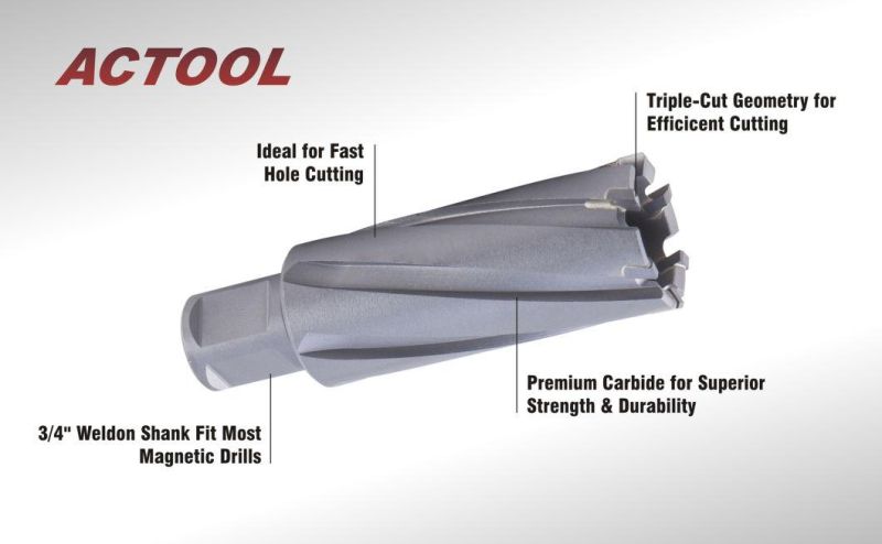 Tct Magnetic Drill Annular Cutter Bit with Weldon Shank