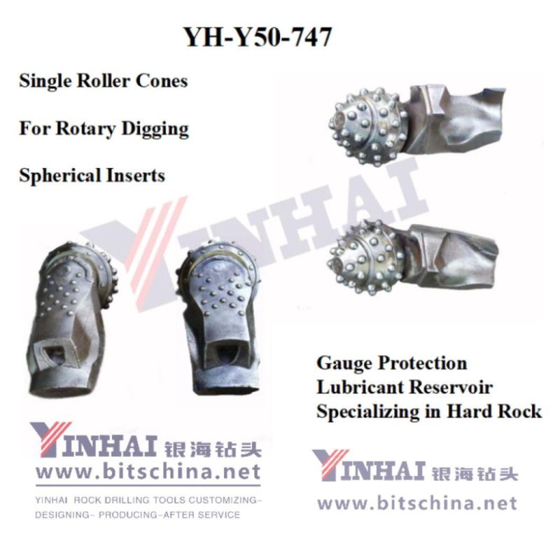 Yinhai Drilling Bit Single Roller Cone/Cutter IADC747 for Hard Formation/HDD Drilling/Piling