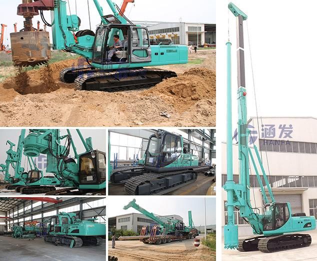 Hf856A Fully Hydraulic Rig Crawler Rotary Drilling Rig for Piling