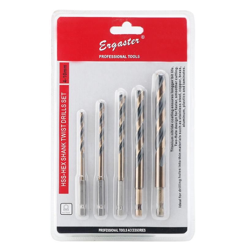 HSS Hex Shank Drill Bits Metal Steel 1/4" End Impact
