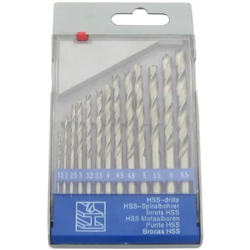 19PCS HSS Fully Ground Straight Shank Twist Drill Bits