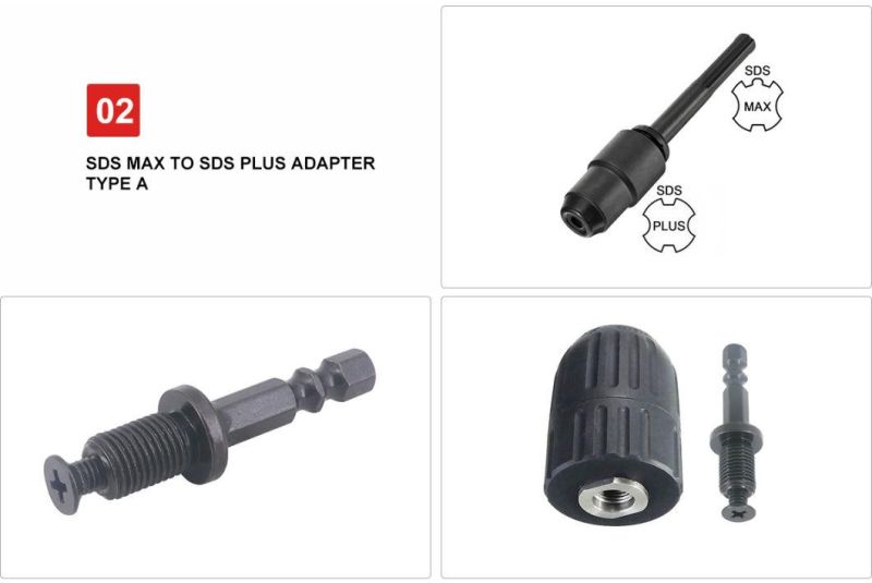 Double " R" 1/4" Hex Shank to 3/8" -24unf & 1/2" -20 Unf Keyless Drill Chuck Adapter Adaptor Converter