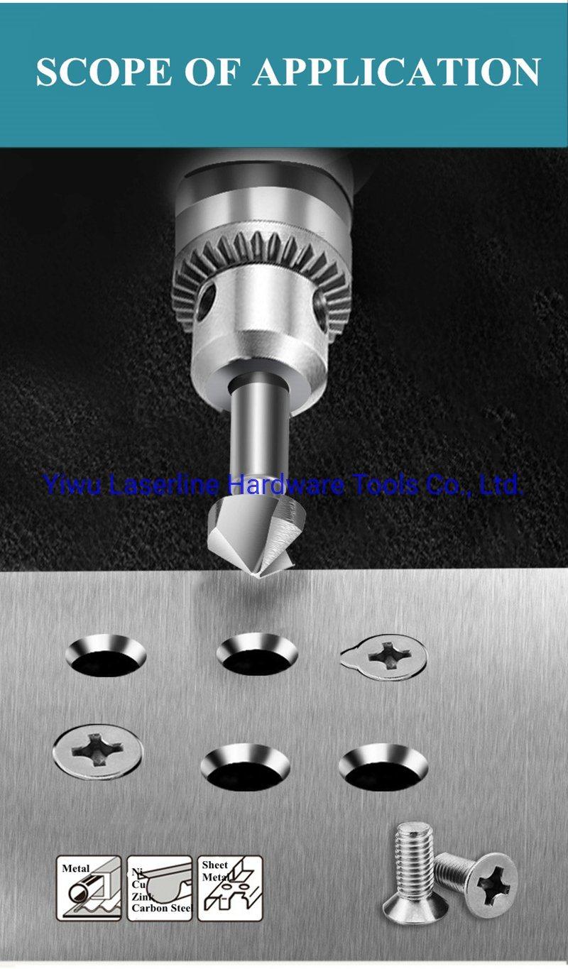 Original Makita HSS Cobalt Round Shank 3 Flutes Countersink Drill Bit for Metal Cu Ni Zn Hole Chamfering