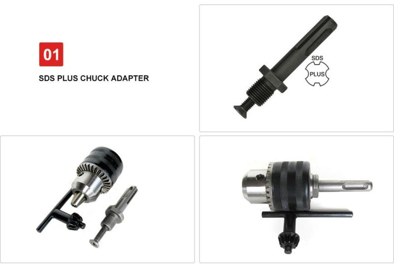 Double " R" 1/4" Hex Shank to 3/8" -24unf & 1/2" -20 Unf Keyless Drill Chuck Adapter Adaptor Converter