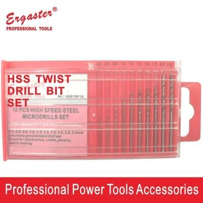 10 PC. Titanium Coated HSS Drill Bits Set