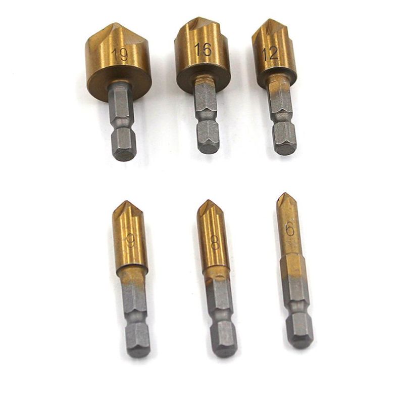 Z-Lion HSS Countersink Deburring Stainless Steel Drill Bit for Wood/Plastic Hole Saw Drilling