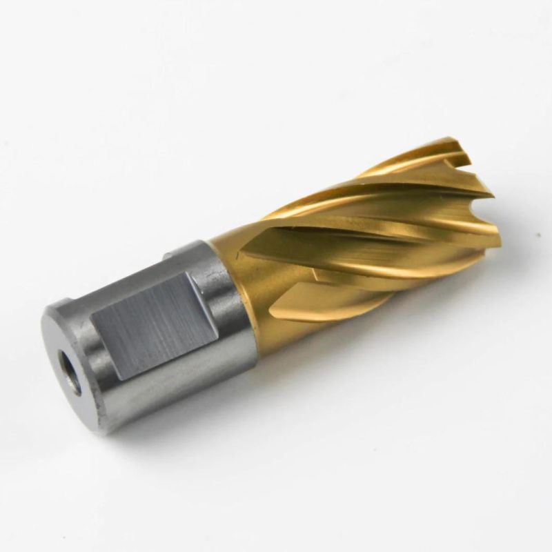 HSS Tin-Coated Annular Cutter Core Drill with Universal Shank