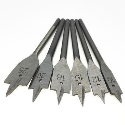 6PCS Set Wood Flat Bit Set Woodworking Drill Bits High Carbon Steel Twist Drill Bit