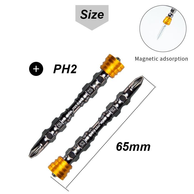 Sali 1/4′′ 65mm S2+Aluminium Screwdriver Bits with Magnet Circle