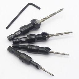 4PCS Hex Shank 3 Flute HSS Wood Countersink Drill Bit Set for Wood Screw