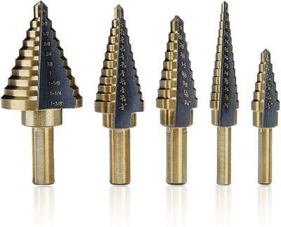 10% off Goldmoon 5PCS HSS Cobalt Multiple Hole 50 Sizes Step Drill Bit Set Tools