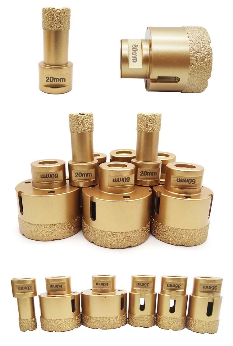 Diameter 8mm Vacuum Brazed Diamond Drilling Core Bits with 10mm Diamond Height M14 Drill Bits Granite Marble