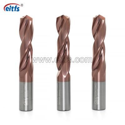 Changzhou High Quality Carbide Coated 2 Flute Drill Bits with Inner Coolant
