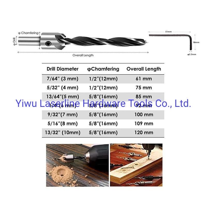 Countersink Drill Bits Set for Woodworking