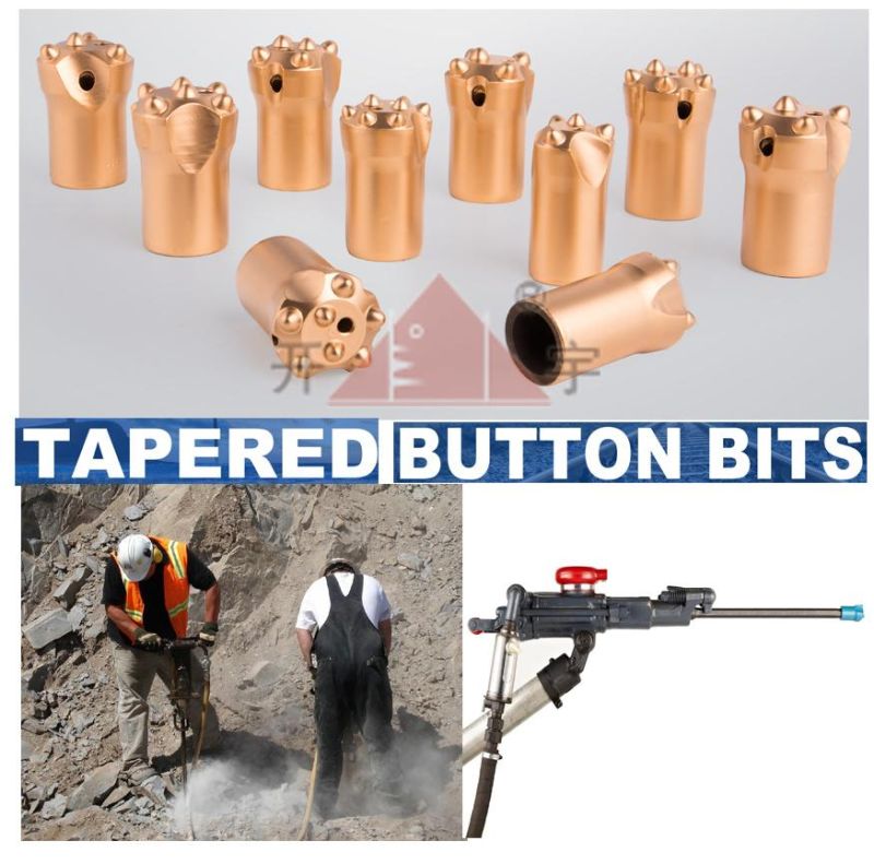 Diameter 36mm 5buttons Tapered Button Bits for Mining Marble Drilling