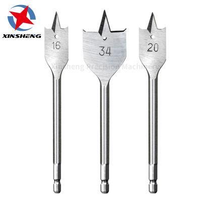 Pilihu Spade Drill Bit Set Paddle Flat Bits Hole Cutter Titanium Coating Carbon Steel Woodworking