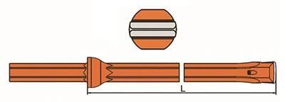 Chisel Bit Integral Drill Steel Rod with Shank Hex 22X108mm