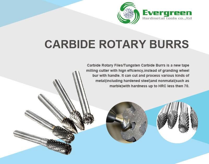 Woodworking Tungsten Carbide Roatry Burrs with a Shap