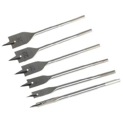 6PCS High Carbon Steel Wood Drill Bits Woodworking Tool Flat Hole Drilling Cutter Bit