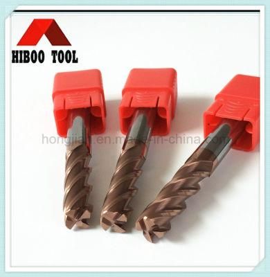 HRC45 Copper Coating Corner Raduis Milling Cutter for Metal