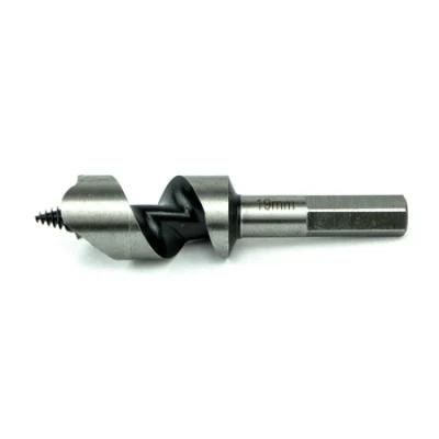 Woodboring Auger Drill Bit for Fast Cutting of Clean Holes in Wood