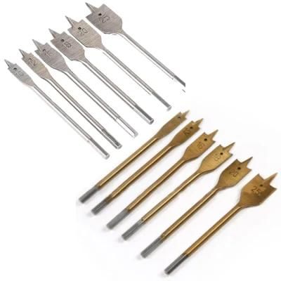 6PCS/Set 10mm-25mm Woodworking Spade Drill Bit Set Wood Flat Drill