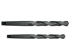 Black and White DIN345 HSS Morse Taper Shank Twist Drill Bits for Metal Drilling