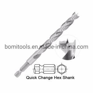 Power Tools HSS Drill Bits Factory Hex Shank Wood Brad Point Twist Drill Bit
