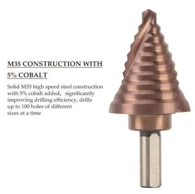 Co-Z Cobalt Added M35 Step Drill Bit for Stainelss Steel, Steel, Metal Sheet