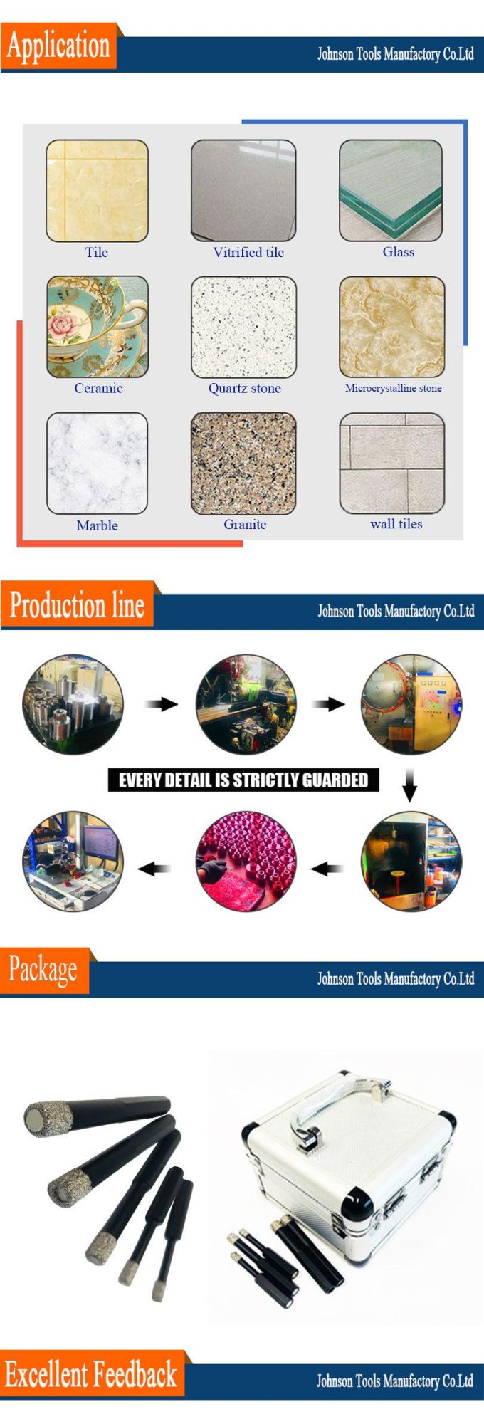 High Quality Vacuum Brazed Opener Diamond Core Drill Bits Manufacures in China