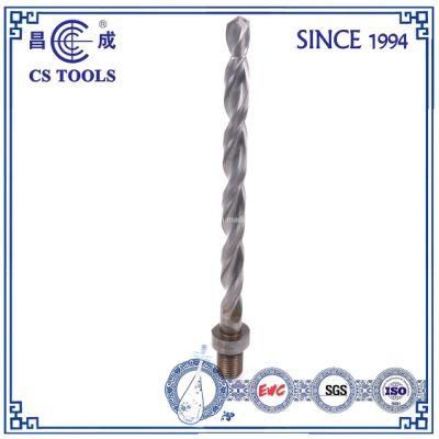 Solid Carbide Thread Steel Shank Twist Drill Bit with Inner Colding Hole
