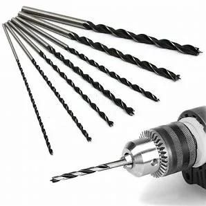 Quick Change Hex Shank Single Flute Long Wood Auger Drill Bit with Stem for Wood Drilling