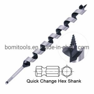 Power Tools HSS Drill Bits Factory Hex Shank Single Flute Wood Auger Drill Bit