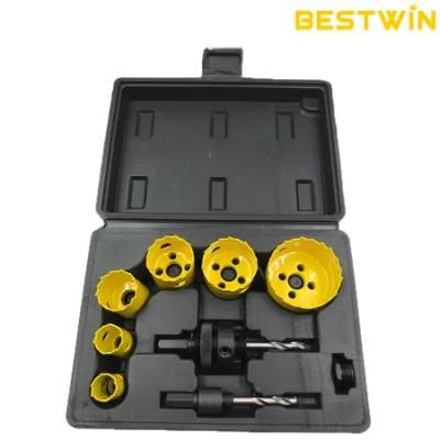 9PCS Teeth Gritted Bi Metal Hole Saw Set for Fiberglass Ceramic Tile