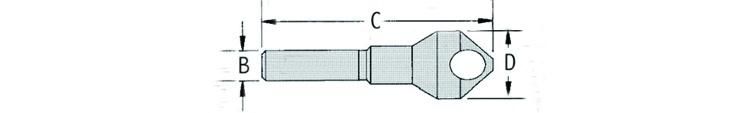 4PCS Cylindrical Shank 90 Degree 0 Flute HSS Countersink Deburring Bit Set