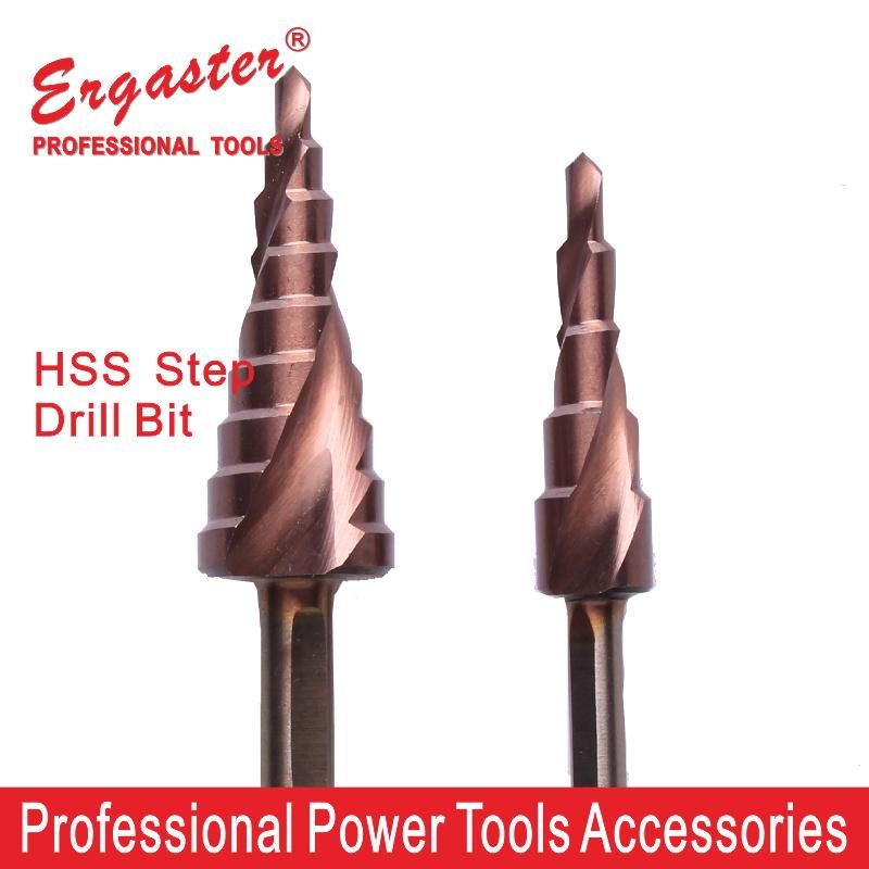 3PC Double Flute HSS M2 Step Drill Bit Set