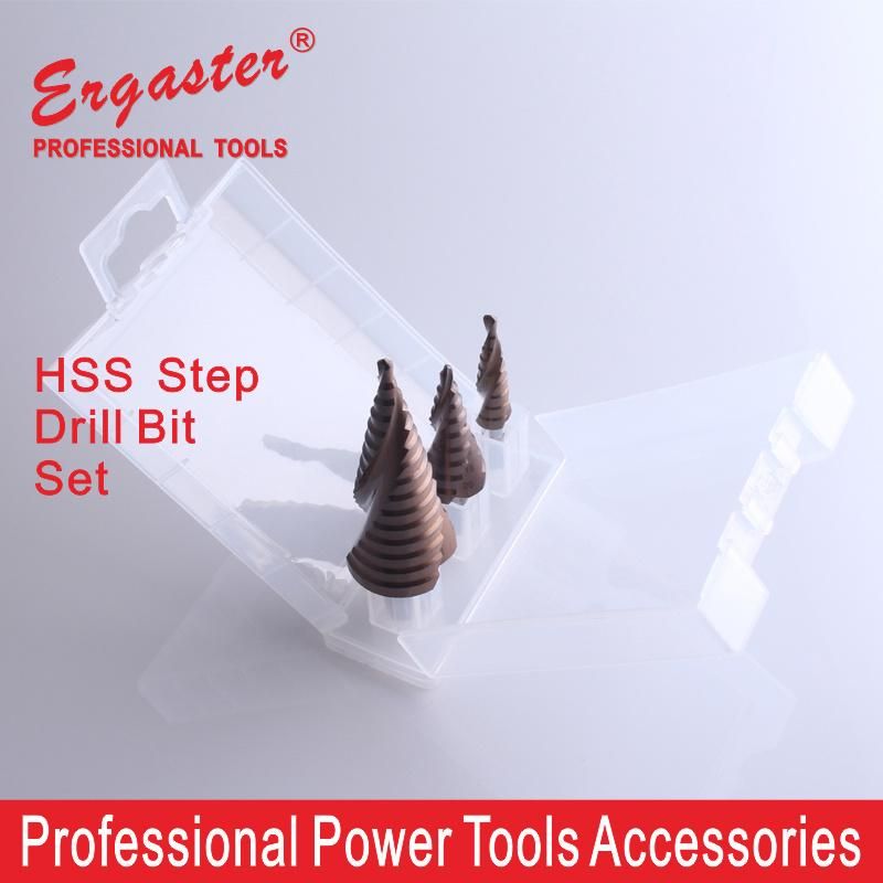 5PCS HSS Cobalt Titanium Step Drill Bit Set Tools