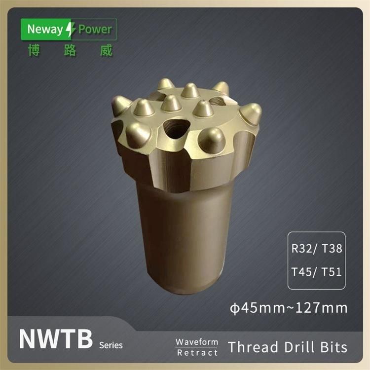 Threaded Button Drill Bit for Rock Drilling