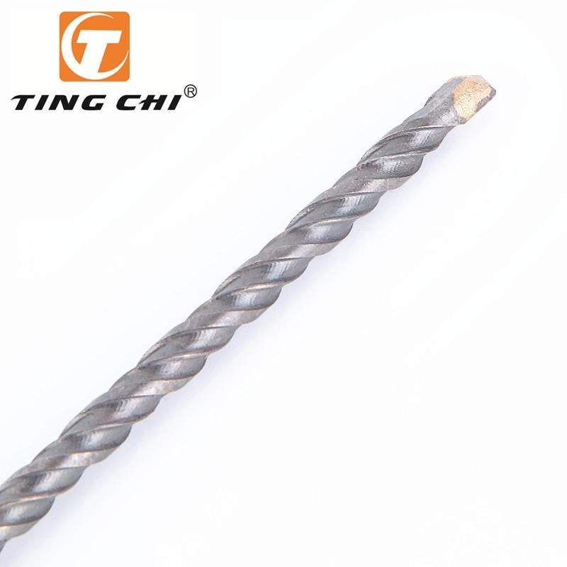 High Quality SDS-Plus Hammer Drill Bit with Solid Carbide Tip Double Flute for Drilling Concrete, Granite, Brick, Block, Tile, Marble