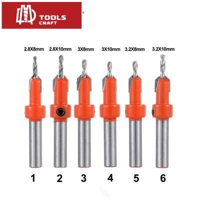 Cylindrical Shank 5 Flute Wood Countersink Drill Bit for Wood Screw