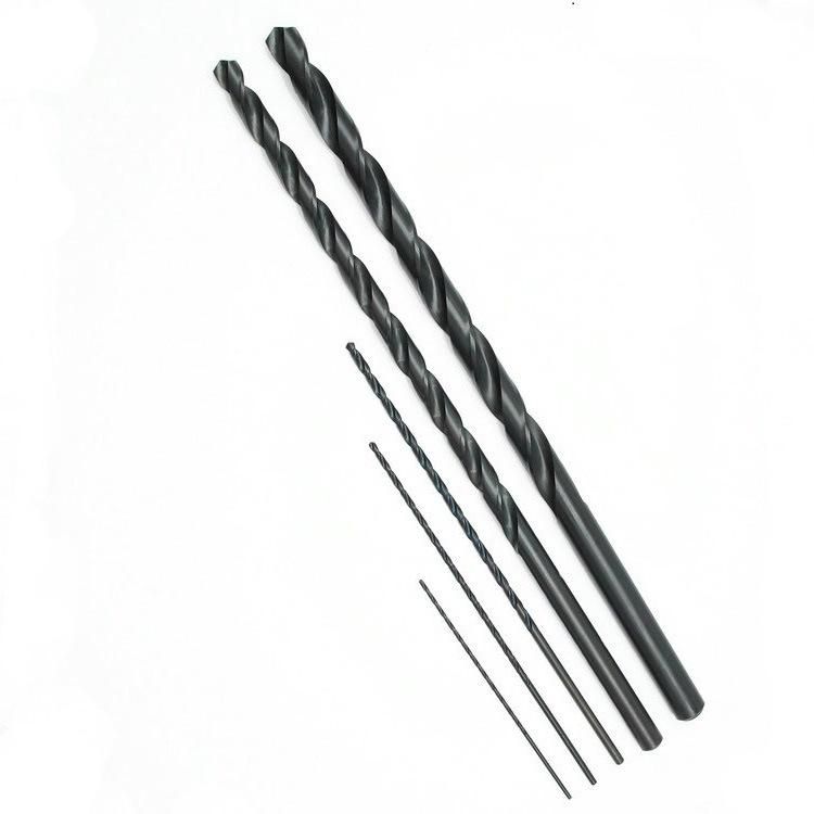 DIN1869 Extra Length 4.5mm Fully Ground HSS 4341 Straight Shank Black Coated Long Twist Drill Bit