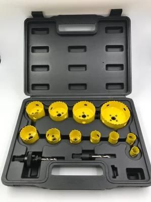 Core Drill 14PC Bi-Metal Hole Saw Kit with Blow Box Drill Bits