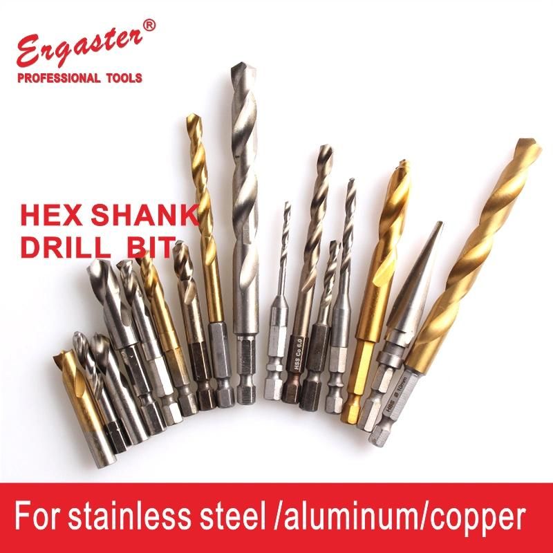 5-PC. Hex Shank Impact Tough Drill Bit Set, Black and Golden Finished