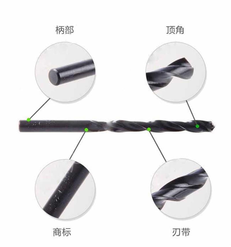 HSS Twist Drill Bits Roll-Forged Black Finish