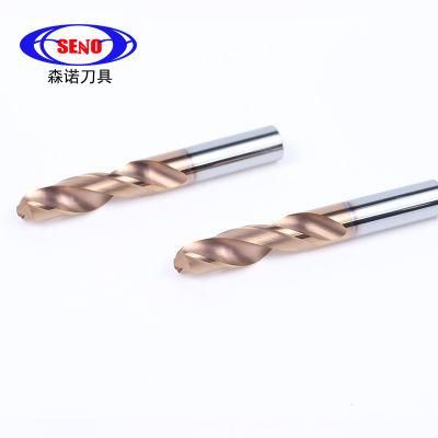 CNC Drilling Tools Indexable Straight Shank Carbide Twist Drill HRC55 with Coating