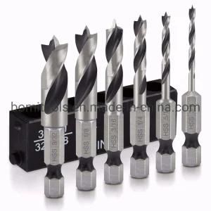 HSS Customized Drill Bits Factory Quick Change Hex Shank Brad Point Drill Bit