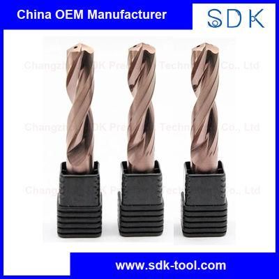 High Performance CNC Solid Carbide Drill Bit with Coolant Holes for Hardened Steel
